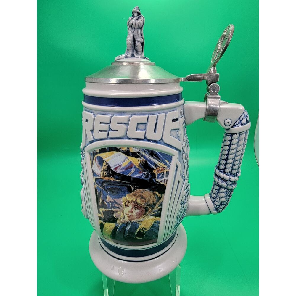 Vintage Avon 1997 Tribute to Rescue Workers Stein Collectable